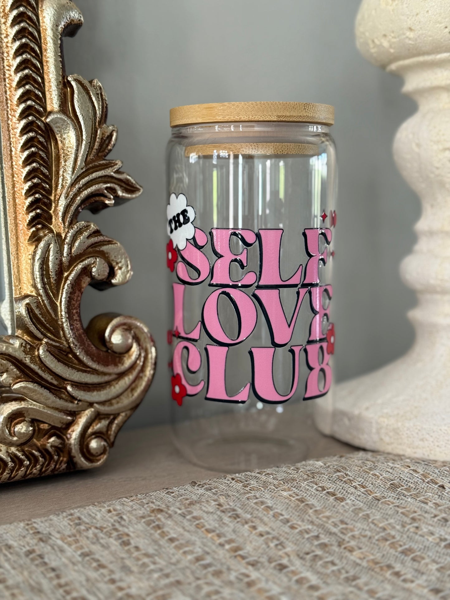 Self Love Club 16oz Glass Cup