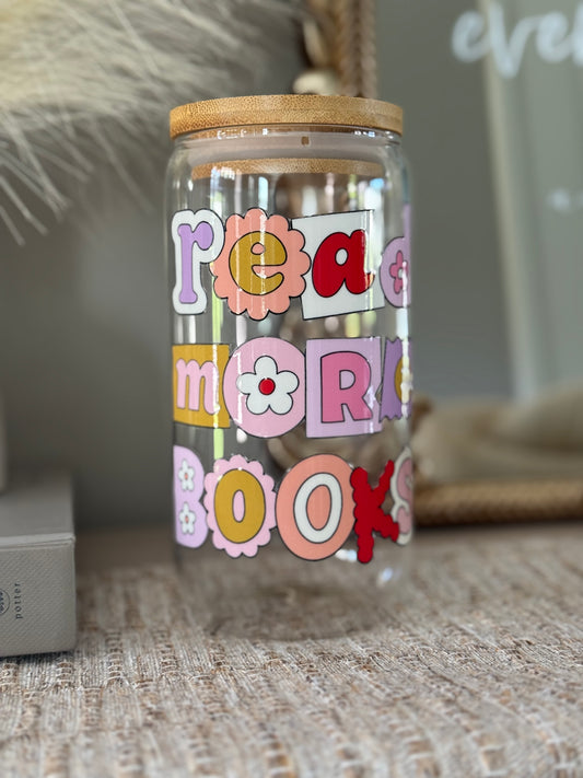 Read More Books 16oz Glass Cup